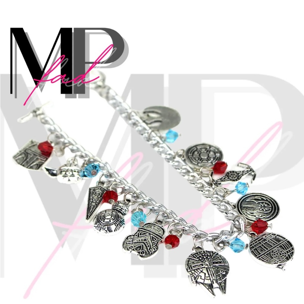 Star Wars Bracelets Charms Toggle Clasp Closure Fashion Vintage Jewelry GIFT BOX